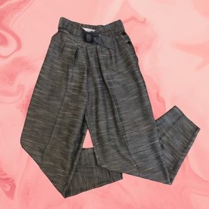 Vintage 1980s Norton McNoughton black white gray pleated 6 0 XS petite pants VTG